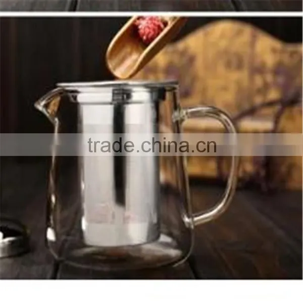 Large Capacity 550ml/750ml/950ml Borosilicate Glass Tea Pot With Stainless Steel Tea Strainer photo-5
