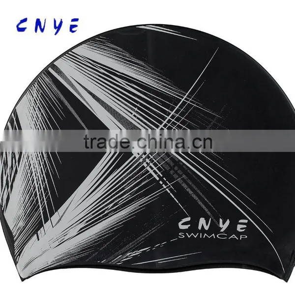 CNYE Pure Color Swimming Caps Silicone Swimming Caps Men Black Swim Cap Women Factory Price High Quality OEM/ODM photo-2