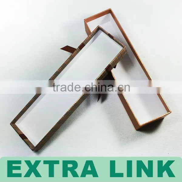 Fancy Brown Ribbon Decorated Empty Chocolate Gift Box photo-3