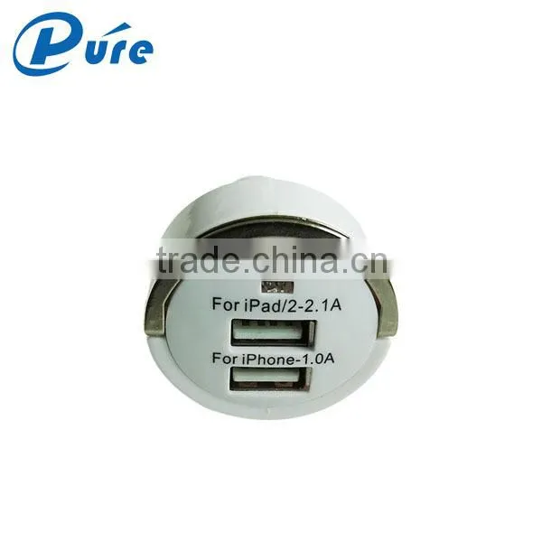 CE RoHS FCC Popular 5V 2.1A Output ABS/PC Dual Usb Car Charger With Indication Light photo-4