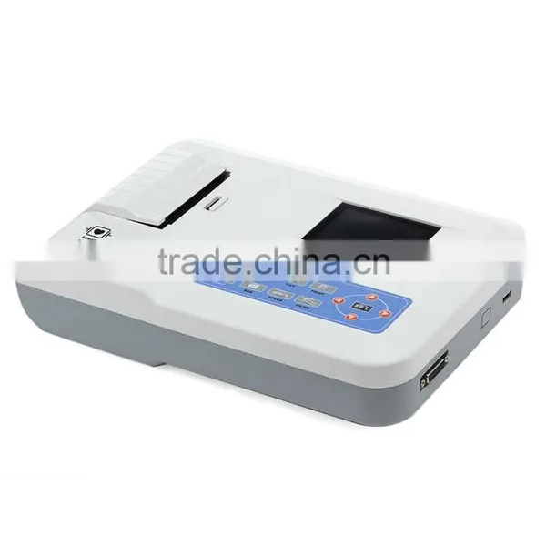 High Resolution 480*270 Wider Touch Screen Portable Standard 12 Lead Ecg Soft Keyboard Control photo-3