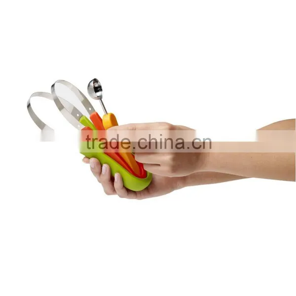 Colorful Folding Ice Cream Steel Peeler Metal Fruit Scoop photo-4