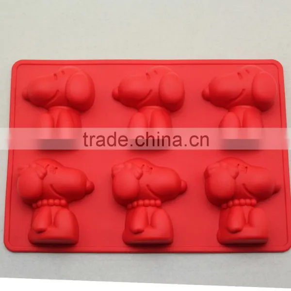 Lovely Animal Dog Cartoon Shape Silicone Ice Cube Tray Freezer photo-2