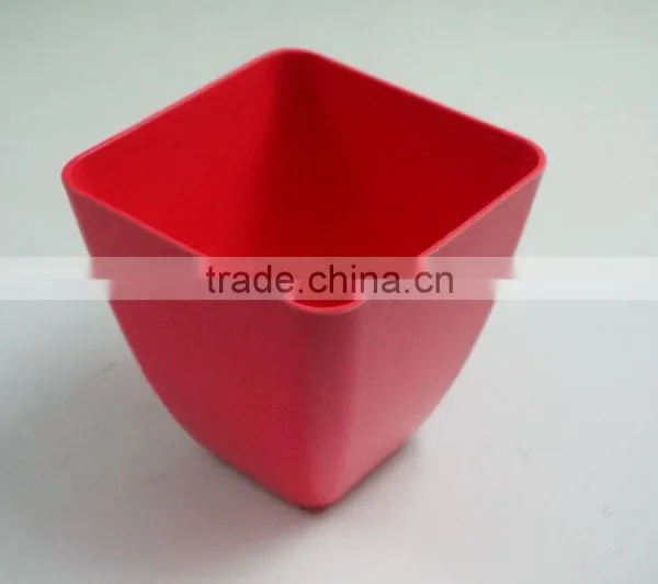 2016 Hot Selling Bio Eco Bamboo Fiber Square Flower Pot photo-3