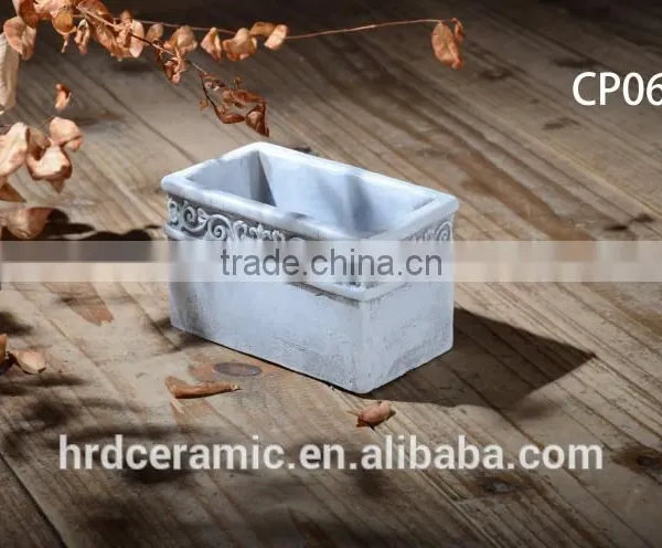 Outdoor Cement Garden Planter Paint Plant Pots photo-4