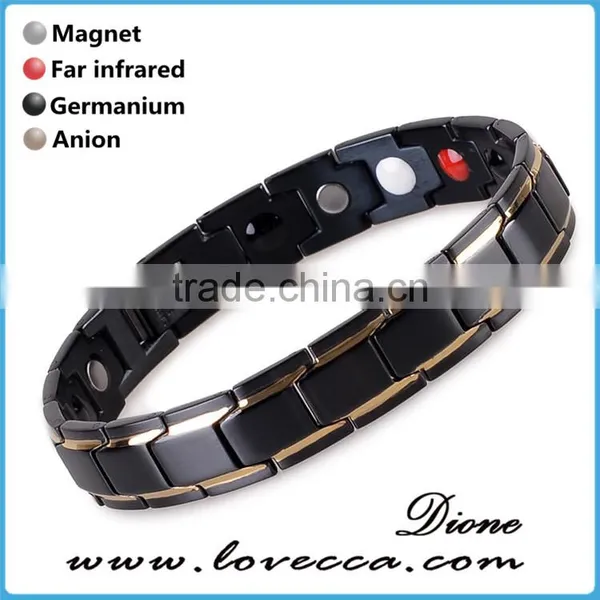 Factory Wholesale Stainless Steel Mens Health Bio Magnetic Energy Bracelet photo-2