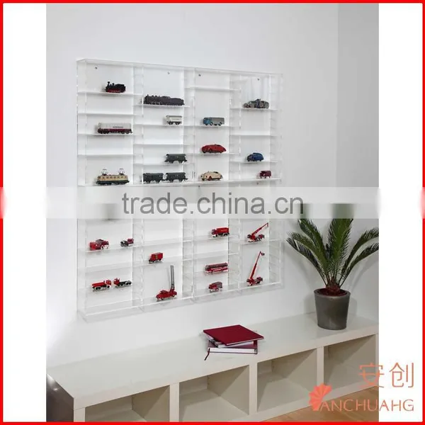 Large Wall Mounted Acrylic Glass Clear Presentation Showcase Case for Rocks - Minerals - Fossils - Shells - Stones-Model Cars photo-3