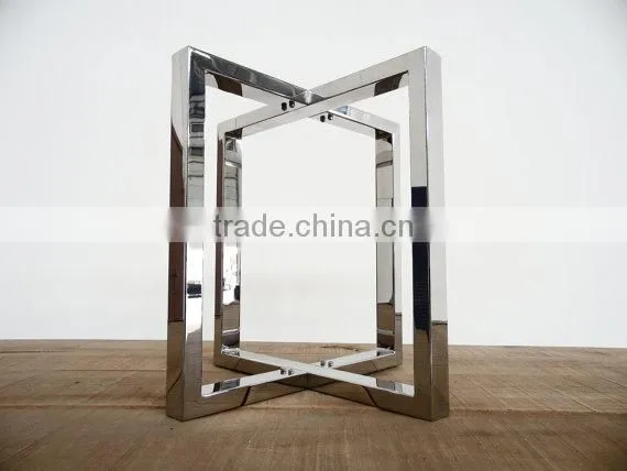 Polishing Stainless Steel Flat-packing Furniture Metal Coffee Table Bases photo-4