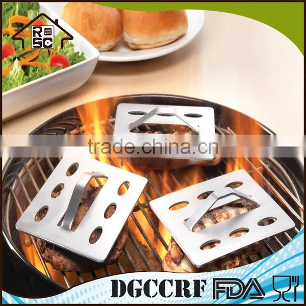 3-Piece BBQ Tool Cast Iron Grill Press,Stainless Steel Meat Press photo-2
