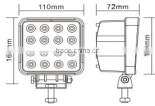 151534 CE RoHS 48W 16 Led Waterproof PMMA Stainless Steel Working Lamp photo-2