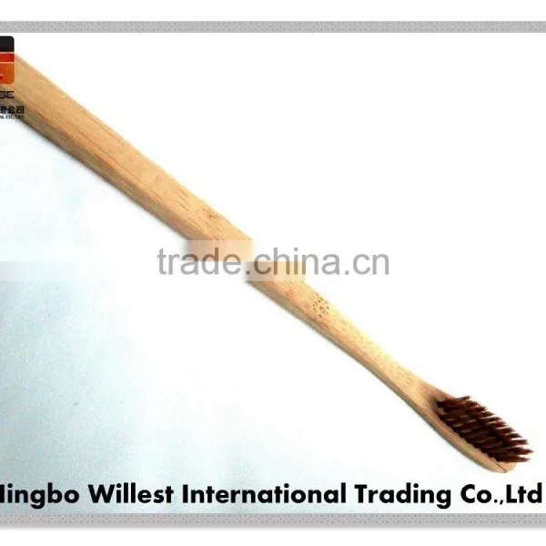 TOOTHBRUSH with different shape bamboo handle