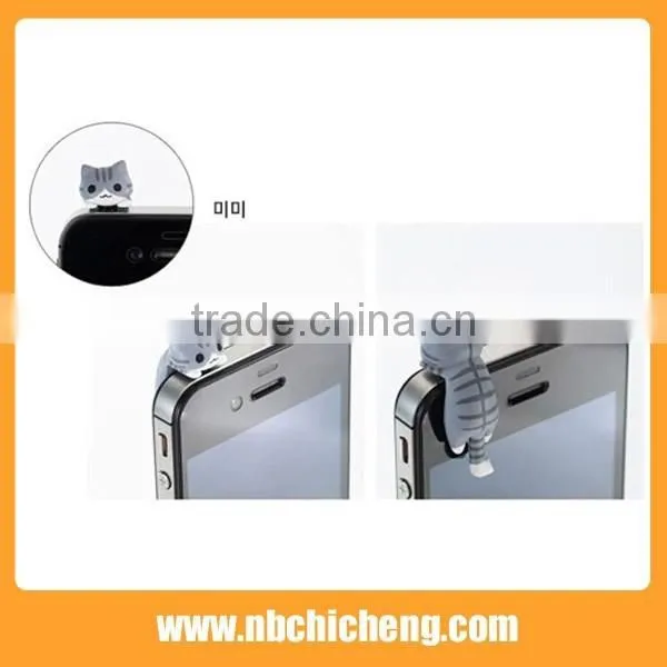Hot Selling PVC Anti Dust Plug, Mobile Phone Cat Dust Plug, Cute Phone Dust Plug photo-2