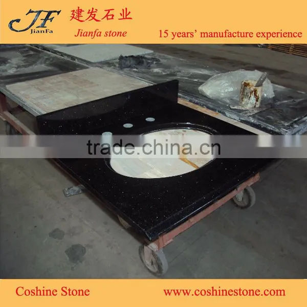 Modern Bathroom Design Prefab Bathroom Countertop Black Galaxy Countertop photo-3