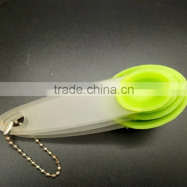 Disposable 4pcs Silicone Measuring Spoons Set With Plastic Handle photo-3