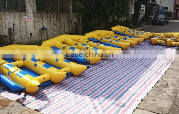 3 Tubes Inflatable Fish / Inflatable Flying Fish Banana Boat For Water Sports photo-5