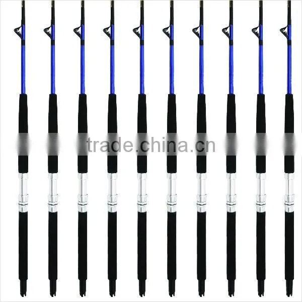 601 Fiberglass Solid Trolling Fishing Rod With Blue Color photo-2