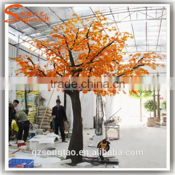 Artificial Red Leaves Maple Tree for Decoration Indoor Artificial Trees photo-5