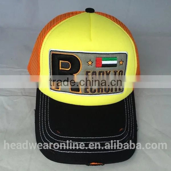 High Quanlity 5 Panel Trucker Caps and Hats With Flocking Embroidery photo-6