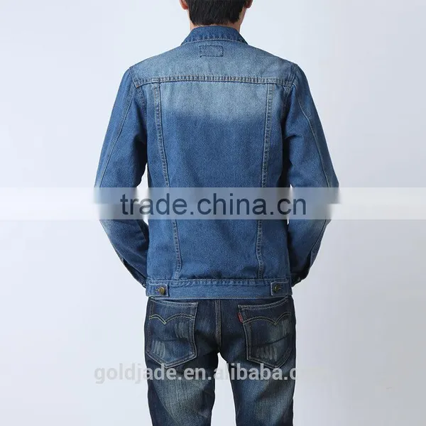 Stylish Denim Jacket Fashion Mens Dip Dyed Denim Jeans Jacket Winter photo-3