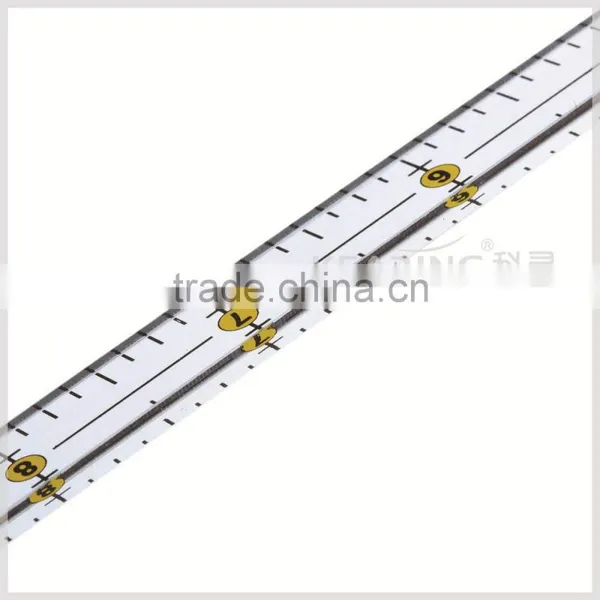 2017 China 12"*0.5" Straight Rigid Plastic Inch Patchwork Ruler for Fashion Design#KPR12005 photo-3