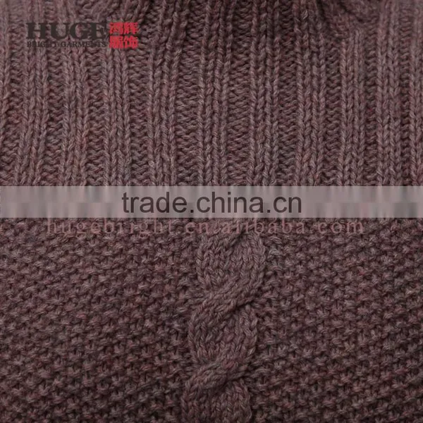 Long Sleeve Turtle Neck Vintage Custom Knit Sweater Women photo-3