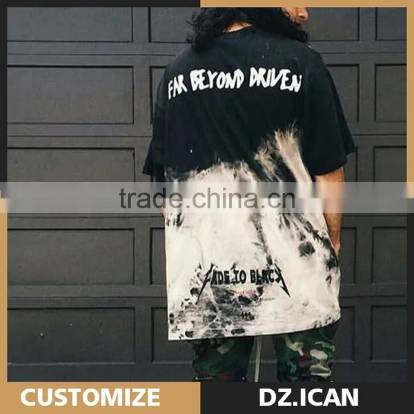 Low Price High End Custom Design Elongated T Shirt Mens