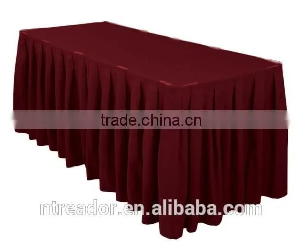 2016 Hot Cake White Fitted Table Skirts for Sale photo-4