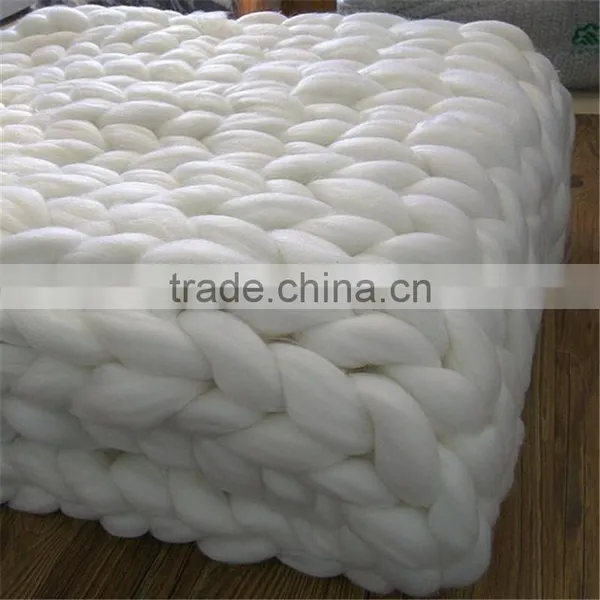 2017 New Arrive Fashion Design Chunky Knit Blanket Woolen Blanket Solid Color Air Conditioner Quilt Pillow Blanket photo-3
