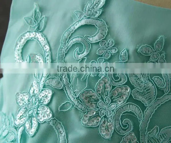 2017 Indian Girls Without Dress Pictures Summer Green Flower Puffy Party Dress Turkey Girls Shining Performance Dance Dresses photo-5
