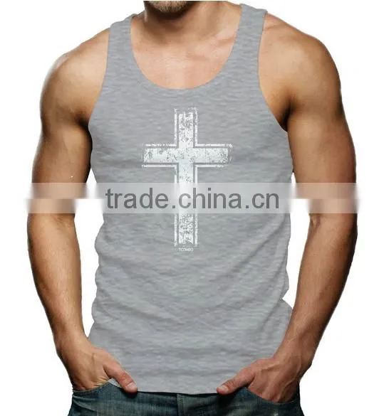 China Custom Gym Stringer Tank Top,blank Gym Mens Stringer Singlet Wholesale photo-2