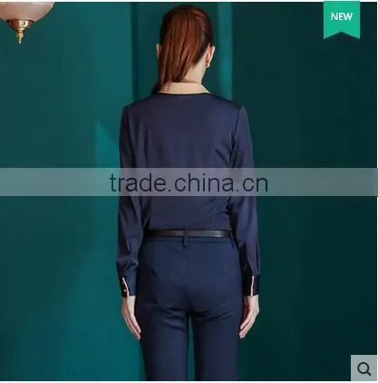 Custom Chantilly Long Sleeve Latest Fashionable Ladies Blouse Factory Women Shirt Blouse photo-3