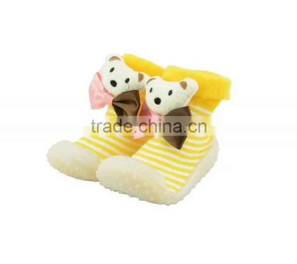 Factory Wholesale Funny Skidders Thick Rubber Sole Cheap Baby Shoes photo-4