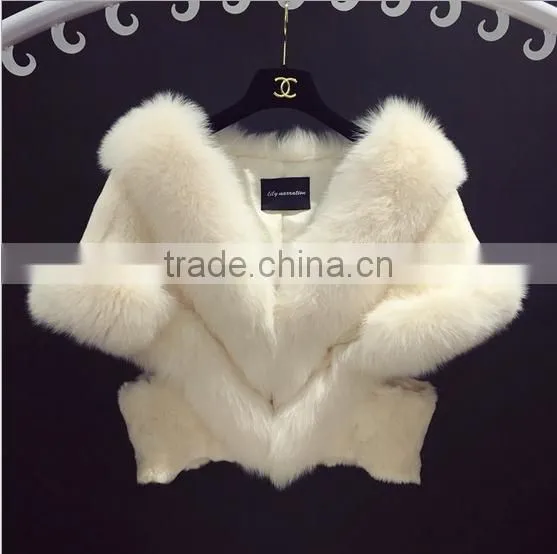 Cape Imitation Fox Fur Fur Scarf Shawl photo-3
