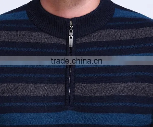 Long Sleeve Stripe Round Collar Pullover Model Sweater for Men With Best Prices photo-5