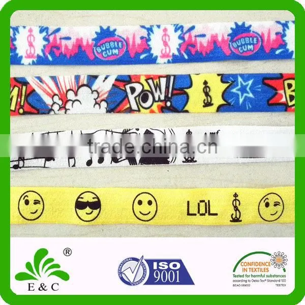 Fold Over Style Printed Custom Elastic Band photo-2