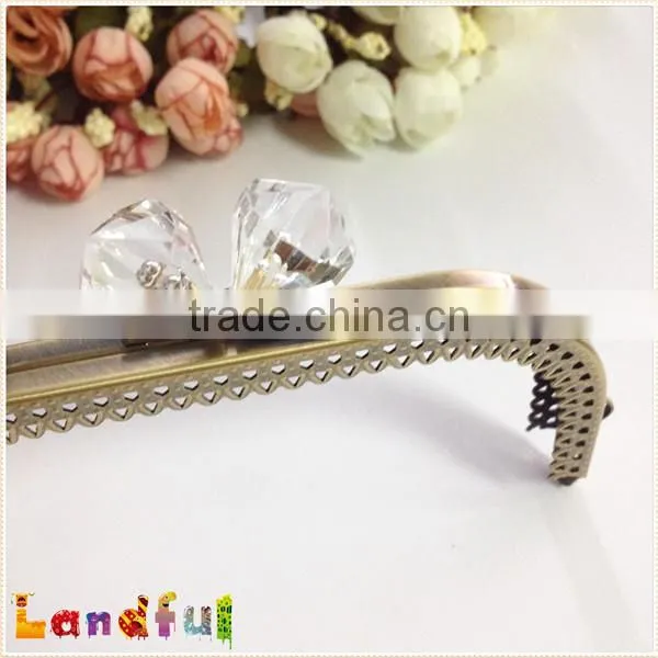 Wholesale Rhinestone Decorate Handicraft Bag Supplies Open Channel Purse Frame photo-4