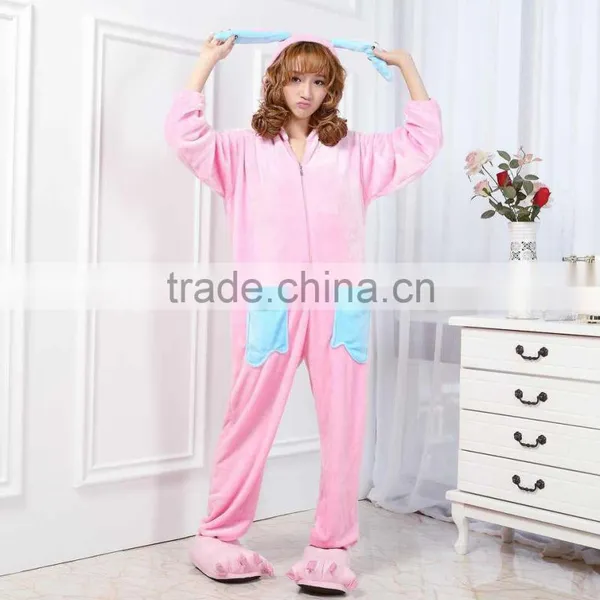 Soft Fannel Warm Rabbit Costume Wholesale Bunny Costume Animal Adult Onesie