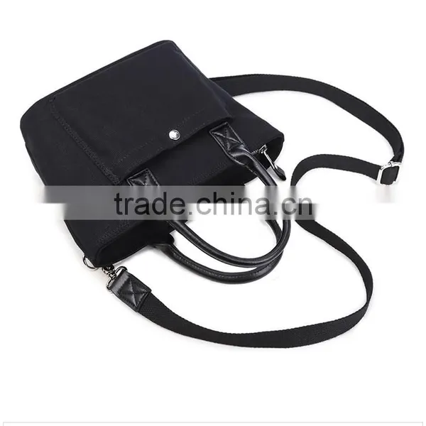 New Arrival Wholesale Women Canvas Bag Shoulder and Rope Handle Beach Bag photo-3