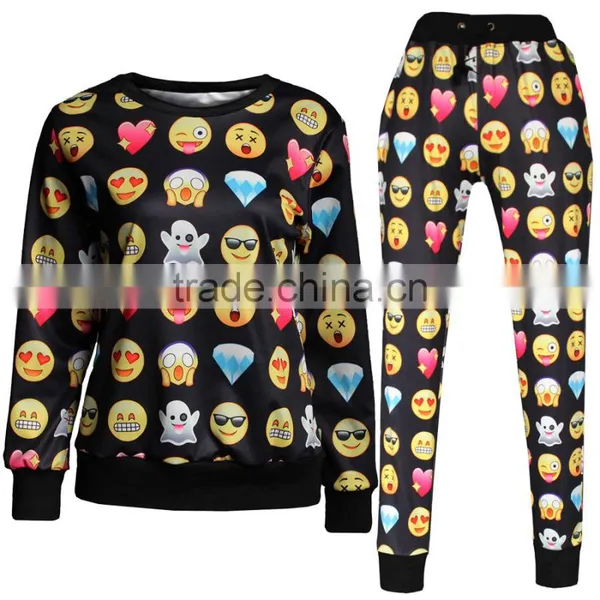 3D Printed Joggers Pullover Sweatshirt Womens Tracksuits Sports Suits Hip Hop Sportwear for Sale photo-2