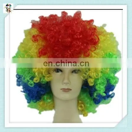 Cheap Colors Synthetic Party Sports Fan Big Curly Afro Wigs HPC-0014 photo-2