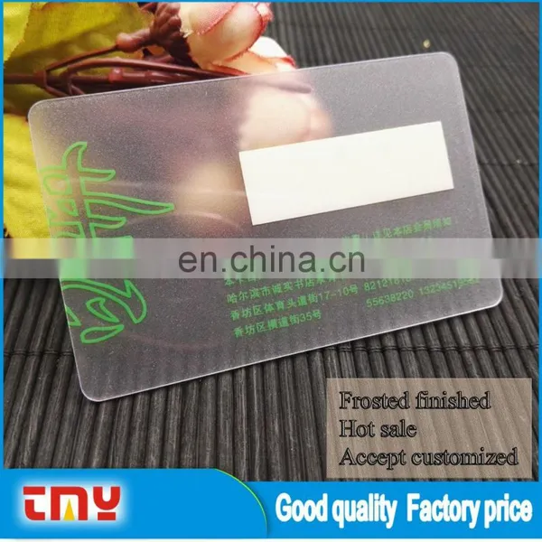 New Promotion Clear Plastic Business Cards With Frosted Finished photo-2