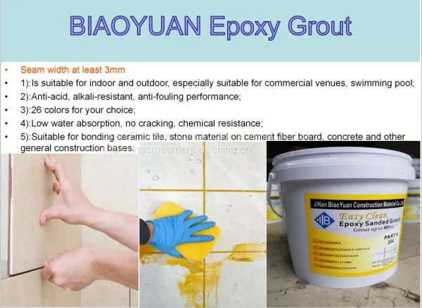 Eco-friendly Anti Dust Two Part Waterproof Epoxy Tile Filler photo-2
