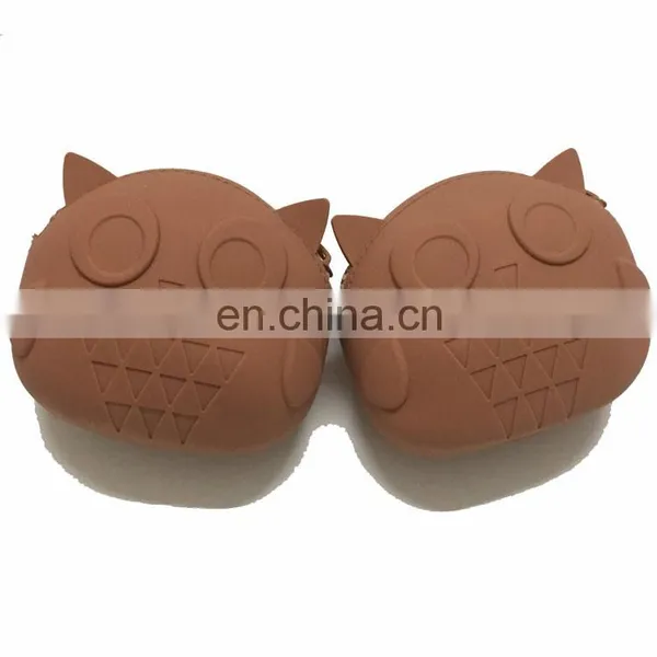Promotion Mini Owl Shape Coin Bag Women Clutch Key Purse Pouch Silicone Fancy Ladies Cartoon Wallet photo-2