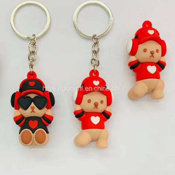 Plastic Key Ring Figure Miniature/3cm Tall Plastic Pvc Figure Key Chain photo-4