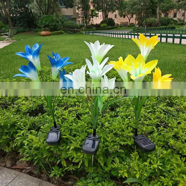 Solar Flower Light in Holiday Lighting Outdoor Solar Flower Garden Stake Lights photo-3