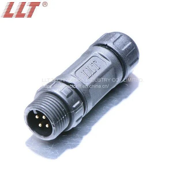 waterproof connector ip68 4pin  power waterproof watertight low voltage sensor led cable llt  M12 connector