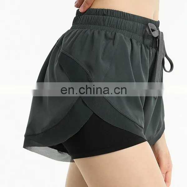 Women Quick Drying Stretch Slim Fitness Yoga Jogging Sports Shorts photo-3