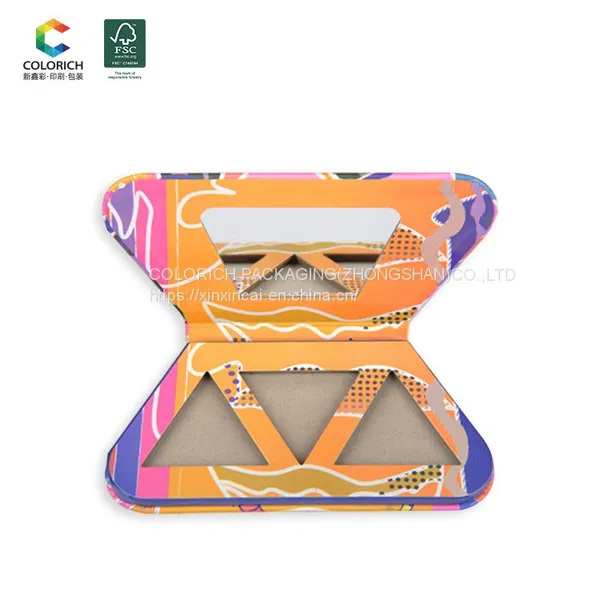 Empty Eyeshadow Palette Box Packaging Wholesale 9 Color Empty Magnetic Eyeshadow Cardboard Pressed Glitter Eyeshadow Palette