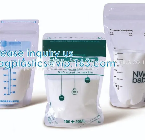 Milk Pouch Bags, Waterproof, Smell Proof, Airproof, Slider Zipper Grip Stand Up Package photo-5