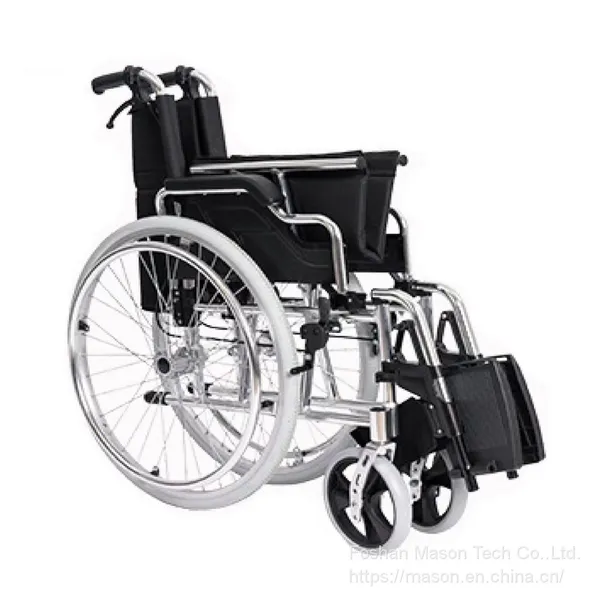 Double Brake Manual Folding Wheelchair, Medical Adult Wheelchairs Foldable for Elderly photo-5
